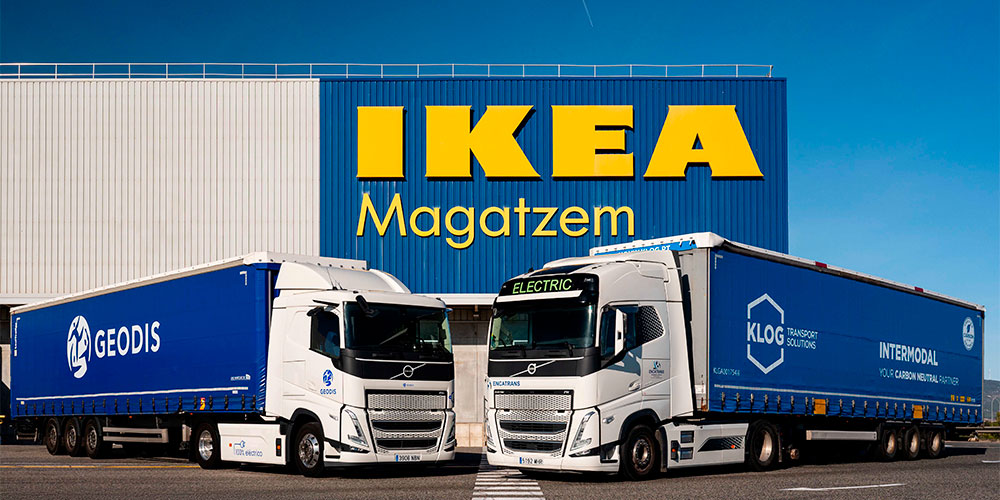 Volvo Trucks, IKEA, GEODIS y KLOG impulsan la electrificación del transporte logístico en Cataluña