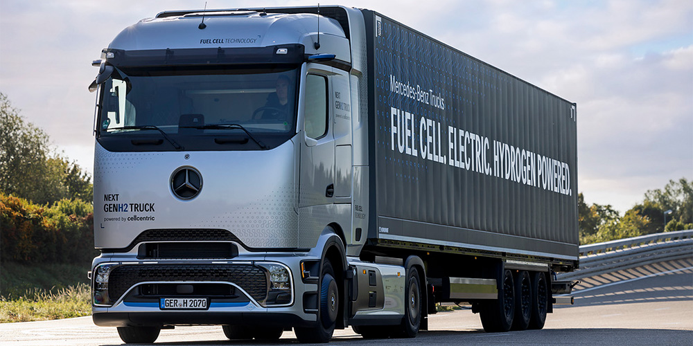 Mercedes-Benz presenta su nuevo camión de hidrógeno de larga distancia